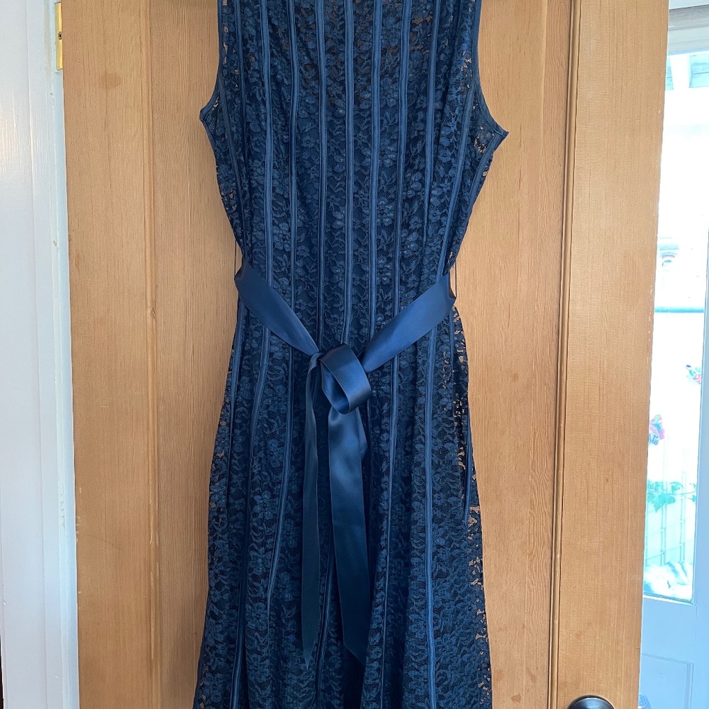 Blue lace dress